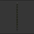 Hanging Metallic Chains In Various Colors And Styles On Grey Background 3d model