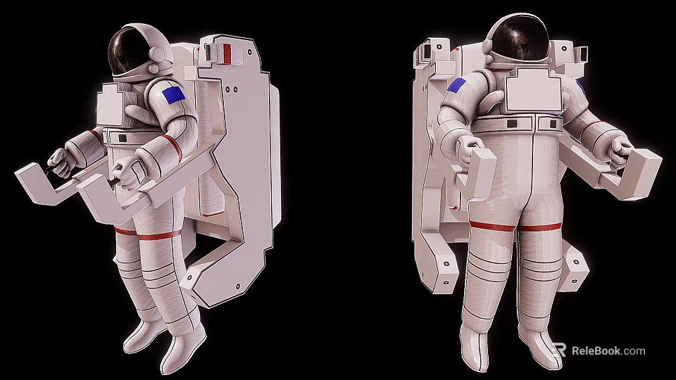 Detailed Astronaut Spacesuit Model for Space Exploration and Aerospace 3d model 