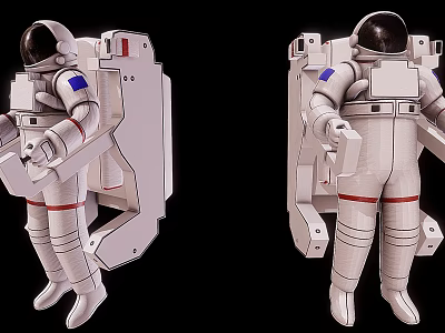 Detailed Astronaut Spacesuit Model for Space Exploration and Aerospace 3d model