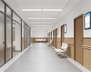 Hospital corridor Hospital aisle 3d model