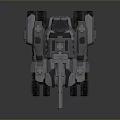 Futuristic Tank With Streamlined Hull Turret Heavy Cannon Tracks And Armor Plating