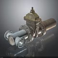 Durable Industrial Metal Valve With Brass Top And Multiple Pipe Connections For Machinery