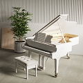 Modern Piano Paint Piano 3d model