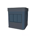 Modern Security Booth Design With Glass Windows Curved Roof And Metal Frame