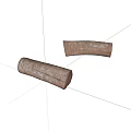 Two Brown Textured Leather Roll Up Pouches With Elegant Design And Smooth Finish