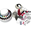 Complete Manicure Kit With Colorful Nail Polishes UV Lamp And Tools