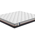 Supportive Quilted Mattress With Layered Design And Black Orange White Edges