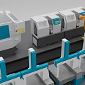 Automatic production line modeling intelligent manufacturing production line equipment 724 3d model