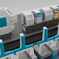 Automatic production line modeling intelligent manufacturing production line equipment 724 3d model