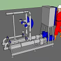 batching and mixing equipment 3d model