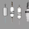 Elegant Wall Lamps Featuring Traditional Lantern Design Modern Transparent Shades And Tassel Decorations