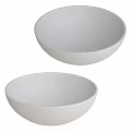 Modern Minimalist White Countertop Basin With Sleek Design And Smooth Surface Finish