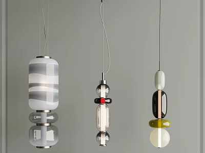 Modern Pendant Lights With Diverse Glass And Metal Designs For Home Interior 3d model