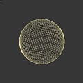 Brown Textured Wall Component With Round Sphere On Light Platform