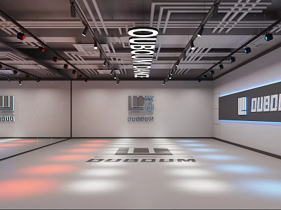 Modern Fitness Gymnasium With Spacious Training Area And Workout Equipment 3d model