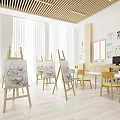 Modern Studio Sketch Classroom 3d model