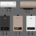 Different Types of Water Heaters with Storage and Tankless Models in Various Colors and Brands
