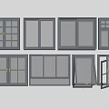 Modern sliding window sliding window single window 3d model