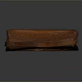 Brown Leather Handbag With Carved Floral Patterns And Metal Clasp