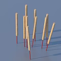 Textured Fabric Covered Rolling Pins With Red Wooden Handles For Kitchen Use