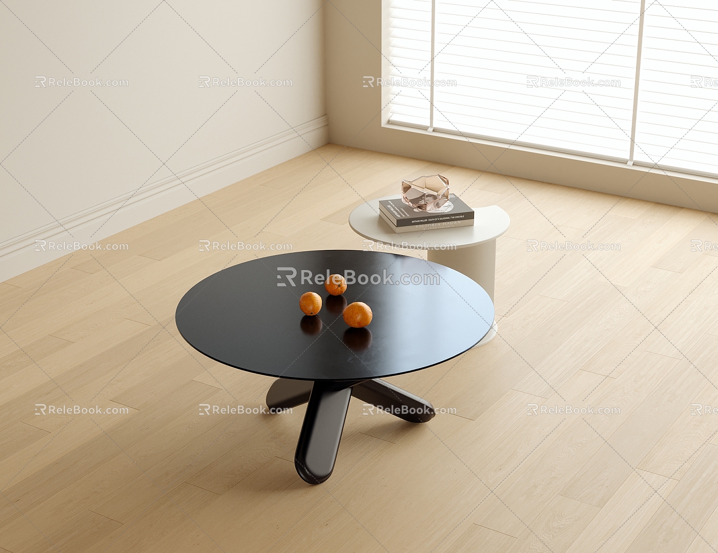 Modern round coffee table 3d model