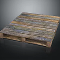 Vintage Wooden Pallet With Multicolored Wood Grain For Home Decor And Storage