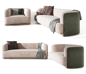 Modern combination sofa combination 3d model