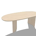 Italian Style All Solid Wood Oval Dining Table Modern Simple Arc Oak Dining Table Black Walnut Dining Table Nordic Middle Ancient Dining Table 3d model
