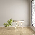 Modern Elegant Round Coffee Table With Marble Top Gold Trim White Curved Legs Living Room