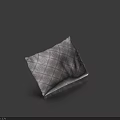 Decorative Gray Throw Pillow With Diamond Pattern And Textured Surface For Home Decor