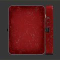 Red Food Storage Container With Organized Shelves And Various Food Items Inside