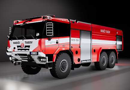 modern fire truck 3d model