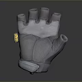 Gray Protective Work Gloves With Durable Fabric And Yellow Label For Daily Use