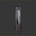 Traditional Chinese Wooden Lantern Set With Ornate Carved Frame Clear Glass Panels And Classic Design