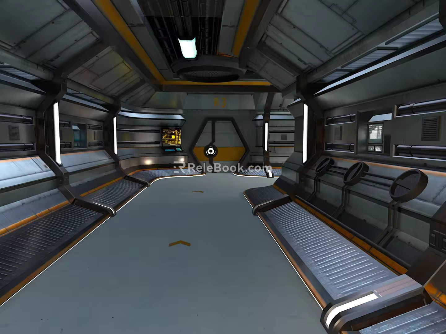 Sci-fi Corridor Sci-fi Capsule Space Capsule Hibernation Cabin Freezing Cabin Rest Cabin Rest Capsule 3d model