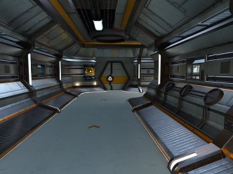 Sci-fi Corridor Sci-fi Capsule Space Capsule Hibernation Cabin Freezing Cabin Rest Cabin Rest Capsule 3d model