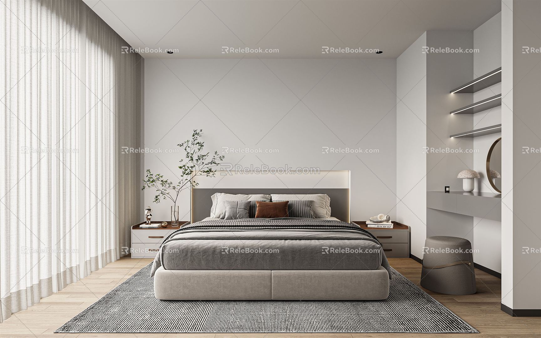 Modern Bedroom Minimalist Bedroom 3d model