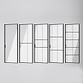 Modern sliding door sliding door glass door 3d model