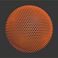 Orange Mesh Ball as Practical Living Supply with Textured Surface and Round Shape 3d model