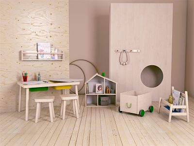 Modern Children's Tables and Chairs 3d model