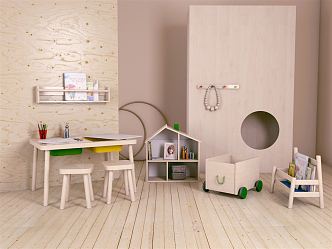 Modern Children's Tables and Chairs 3d model