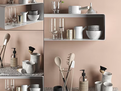Modern Kitchen Supplies Kitchen Tableware Supplies 3d model