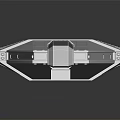 White Spacecraft Model With Sleek Fuselage Design And Detailed Structure For Aerospace Exploration