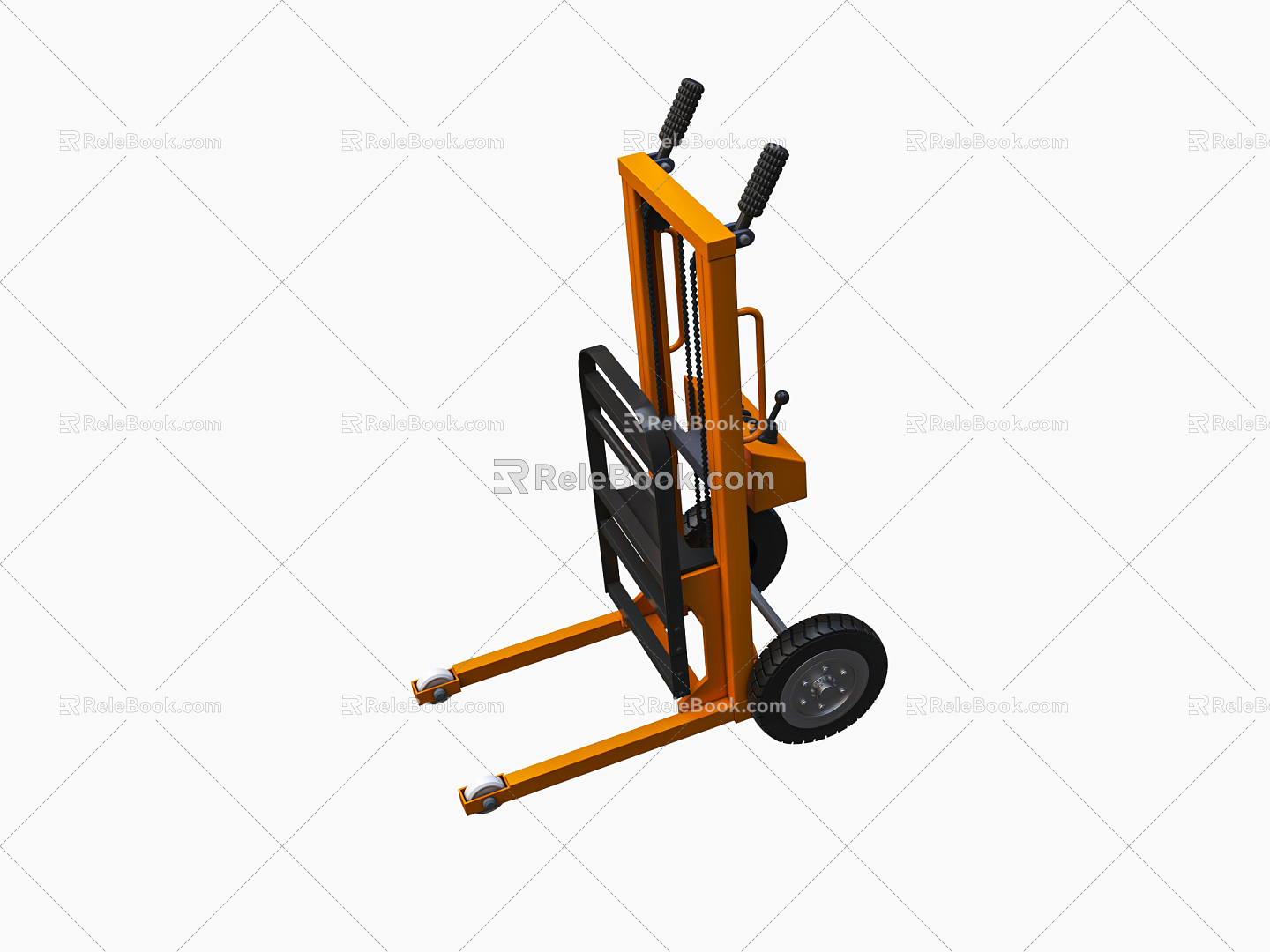 Modern forklift hand push forklift 3d model