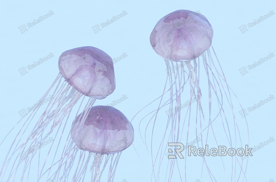 Jellyfish Luminous Jellyfish Marine Life Underwater World model