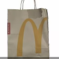 Everyday McDonald's Brown Paper Bag With Yellow Logo And Handles
