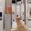 Modern Beauty Hair Salon Interior With Stylish Chairs Mirrors And Elegant Decorative Elements