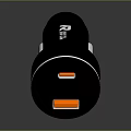 Baseus Black Car Charger With Dual USB Ports For Fast Charging