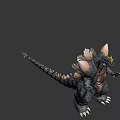 Mythical Black Scaled Dragon With Red Eyes Yellow Horns And Light Wings In Natural Setting