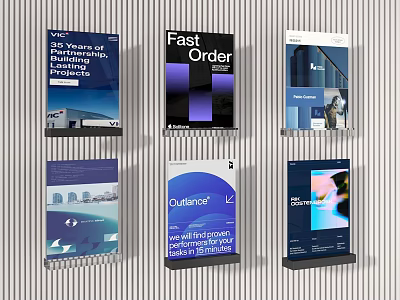 Decorative Brochure Display Set With Professional Design And Modern Stylish Arrangement 3d model